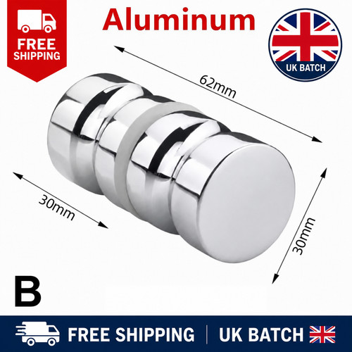 Chrome shower door handle knob - chrome,