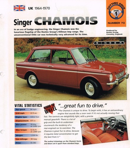 Singer chamois imp - chamois, brochure