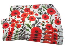 Poppy Dinner Place Mats And 4