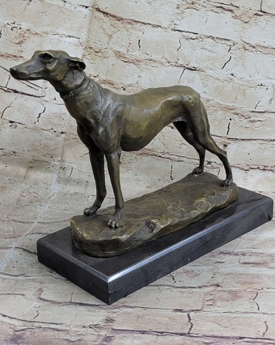 Bronze greyhound standing - bronze,
