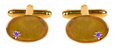 Gold Plate Cufflinks with Star