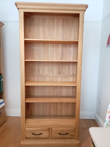 Canterbury tall oak bookcase - canterbury,