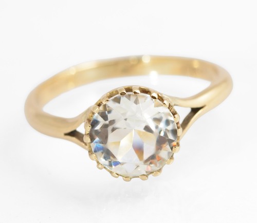 Vintage 9ct gold crystal gem - 9ct,
