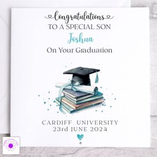 Personalised Graduation Card Male, University Graduation Congratulations
