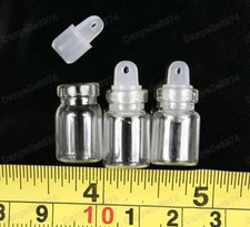 10/100/1000pcs GLASS BOTTLE PENDANTS/CHARMS bottles TALL SWEET JARS empty vials