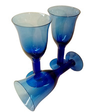 3 x Vintage Wine Glasses