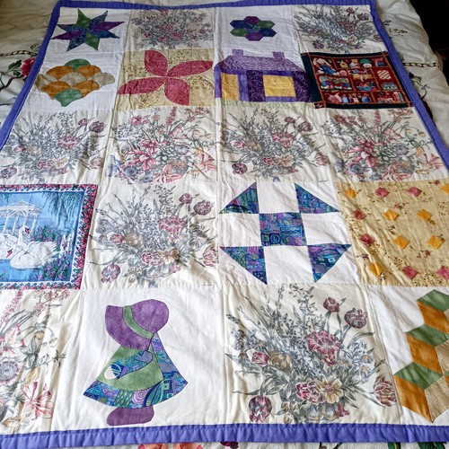Vintage patchwork quilt and - vintage,