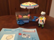 Rare Playmobil Ice Cream Cart Seller - Set 7492 Complete VGC Instructions