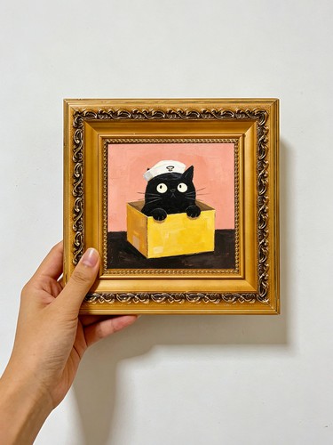 Black cat yellow - black,
