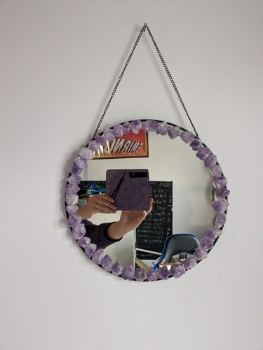 Large amethyst mirror - large,