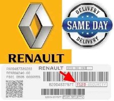 RENAULT RADIO CODE UNLOCK FOR ALL MODELS TRAFIC MEGANE SCENIC TWINGO MASTER CODE