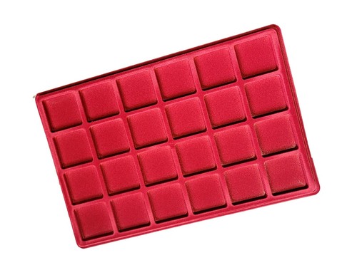 Red coin tray for coins - red,