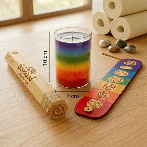 Chakra candle incense set - candle,
