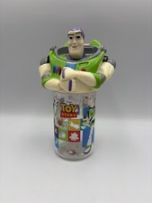 Vintage Cole & Mason Toy Story Disney Buzz Lightyear Plastic Cup W/ Buzz Topper