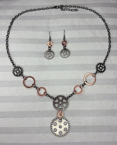 Steampunk jewellery set - jewellery,