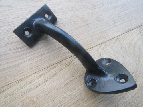 Rustic iron handrail bracket - rustic,