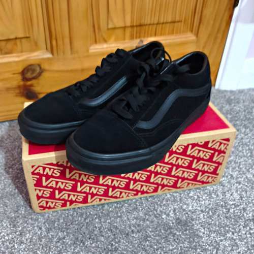 Vans old skool black suede - black,