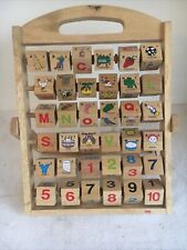 Vintage Child’s Abacus Alphabet & Number Learning Toy