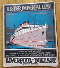 1930 M.V.Ulster Monarch,Queen& Prince,Ulster Imperial Line,Belfast Steamship Co 
