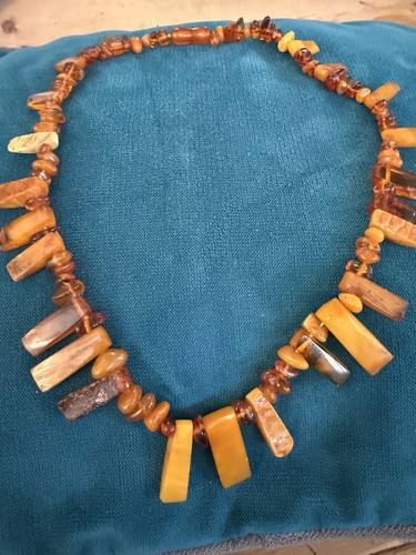 Vintage baltic amber necklace - amber,