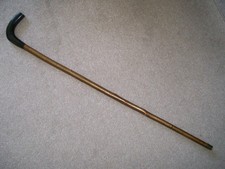 New Craftsman Hand Made Buffalo Horn Handle & Hazel Shank Walking Stick 63H