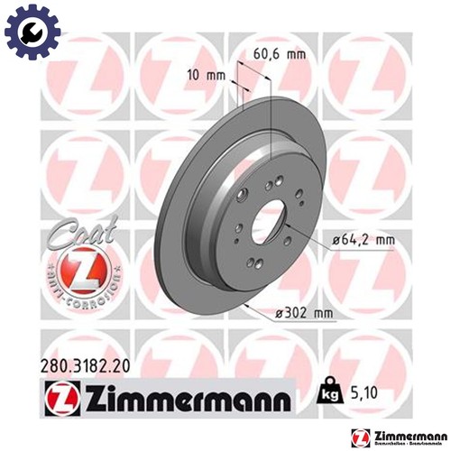 Brake disc 280 - 2x, 280.3182.20
