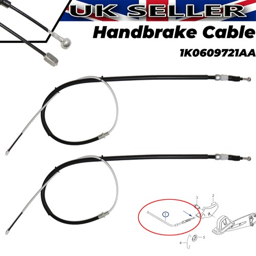 Handbrake cable rear - cable, left