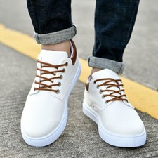 Mens Trainers Lace Up Canvas Flat Shoes Plimsolls Casual Sneakers Pumps Size UK