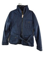 HORSEWARE Blue Padded Jacket size L Womens Uk 14 Full Zip Cotton Casual Riding