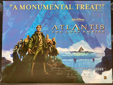 ATLANTIS THE LOST EMPIRE 2001 Original Cinema UK Quad Movie POSTER ROLLED Disney