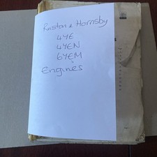 Ruston Hornsby 4YE Oil Engines Instruction/Maintenance Manual incomplete