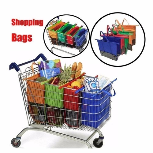 4pcs reusable trolley shopping - 4pcs,
