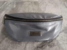 Versace Fragrances Silver Belt Bag Travel Pouch Fanny Pack/ Bum Bag New