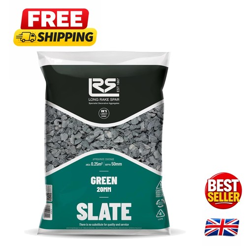 Natural green slate chippings - green,
