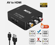 AV to HDMI 1080P RCA CVBS Video Audio Converter Mini Adapter HDTV/DVD Composite
