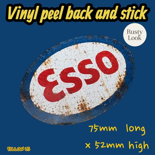 Esso rust effect vintage - rust, vinyl