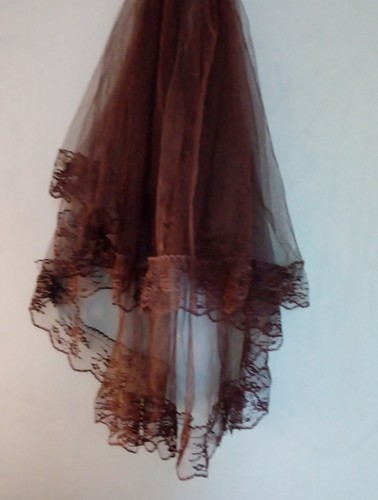 Black veil tier - elbow, length