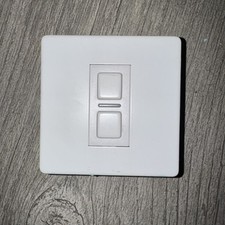 Lightwave RF (Gen 2) Smart Dimmer light Switch - 2 Gang Switch L21-WH White