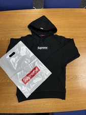 Black Supreme Box Logo Hoodie - Size LARGE - Brand New with Tags
