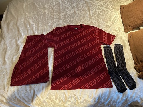 Fendi suede velvet set worn - set, by