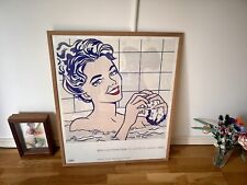 roy lichtenstein print Mujer Al Bagno Framed