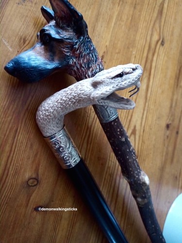 Rattle snake handled - 'rattle, snake'