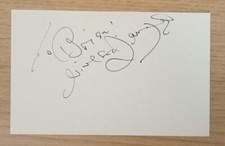 Windsor Davies "It Ain't Half Hot Mum" Personally Signed Card AFTAL COA