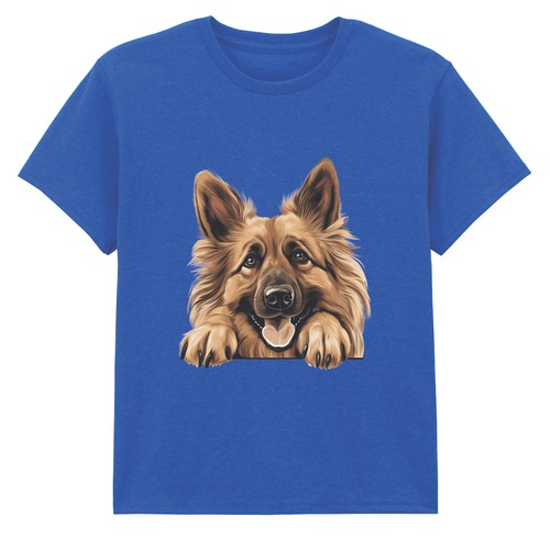 Smiling german shepherd dog - smiling,