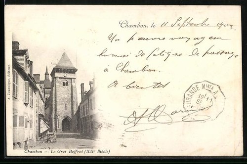 Old postcard chambon gros - old, le