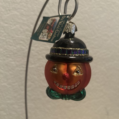 Old world smiling pumpkin with - world,
