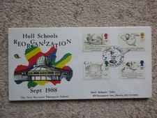 1988 EDWARD LEAR HULL SCHOOLS OFFICIAL COVER, HULL SCHOOLS REORGANISATION H/S