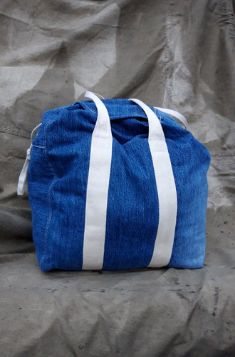 Denim parachute bag jeans - denim,