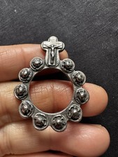 Vintage Italy Mark Silver ? Cross Religion Pendant