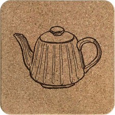 'Teapot' Square Cork Trivet /